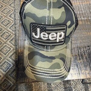 Jeep Camouflage Cap with Black and Green Design